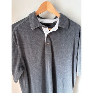 Age of Wisdom‎ Modal Cotton Mens L Heathered Gray Short Sleeve Polo Shirt